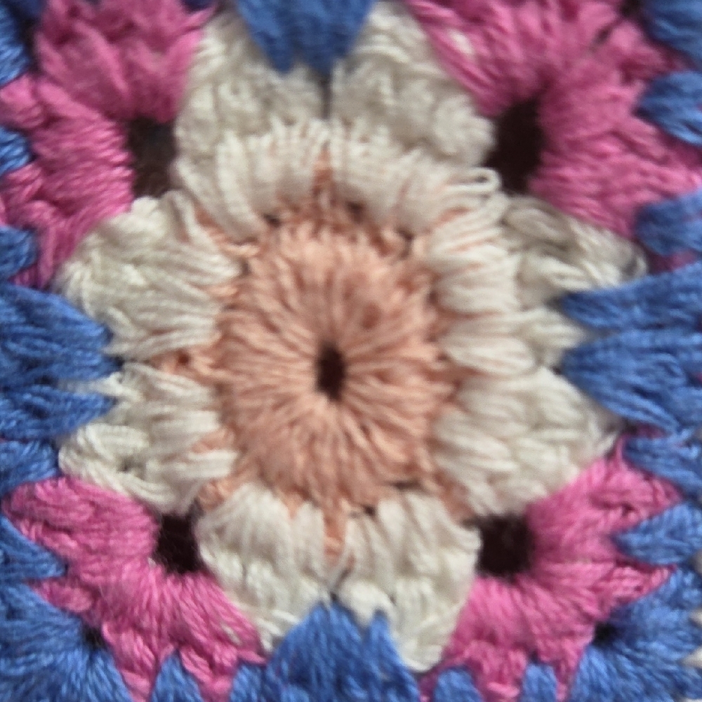 POL Blue Crochet Floral Square Crop Tank - Picture 5 of 5